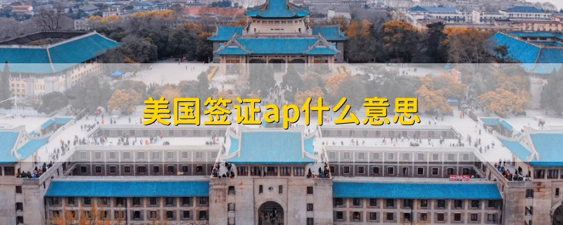 美國簽證ap什么意思