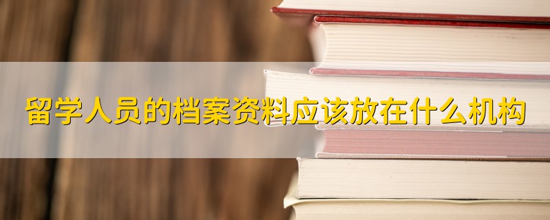 留學人員的檔案資料應(yīng)該放在什么機構(gòu)